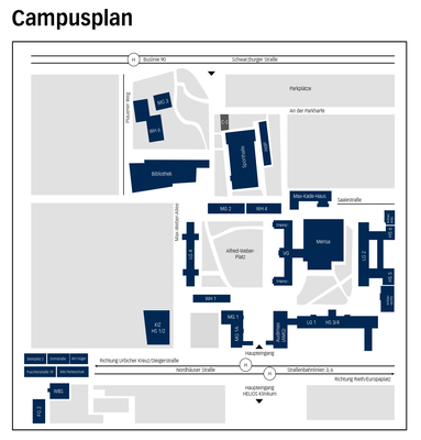 Campusplan Universität Erfurt