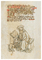 Postkarte Amploniana 01 Tintenzeichnung des hl Hieronymus UB Erfurt