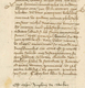 Abbildung aus der Handschrift CA. 2° 358, f. 119v: Amplonius-Autograph ´Est magistri Amplonii de Berka´