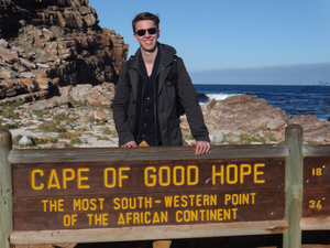 Martin Becker am Kap der guten Hoffnung in Südafrika.