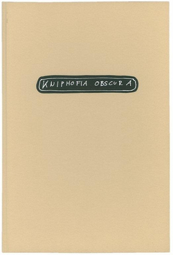 Einband des Künstlerbuchs "Kniphofia Obscura" von Hartmut Andryczuk