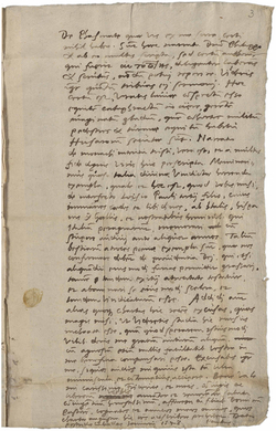 Letzte Seite des Briefes von Paul Eber an seinen Freund Friedrich Bernbeck vom 2. Januar 1548.