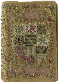 Einband eines Buches aus dem Besitz von Prinz Friedrich Wilhelm von Sachsen-Weimar