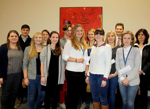 Die Stipendiaten des nationalen Stipendienprogramms 2015  der Universität Erfurt mit den Stipendiengebern.