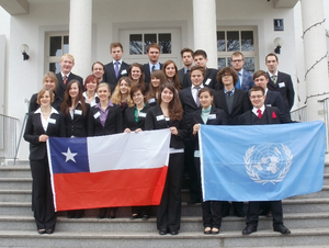 Die Erfurter Delegation des "Model United Nations".