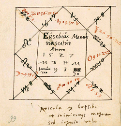 Horoskop für Eusebius Menius aus der Hand Philipp Melanchthons