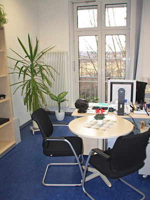 Büro im Forschungsbäude 1 der Universität Erfurt