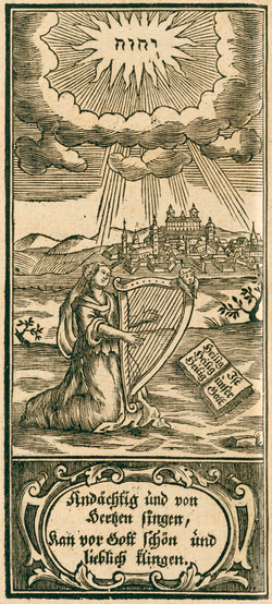 Titelkupfer eines Gothaischen Gesangbuchs von 1726