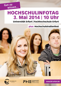 Plakat Hochschulinfotag der Universität Erfurt