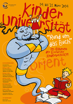 Plakat Kinderuni "Rund um das Buch" 2014