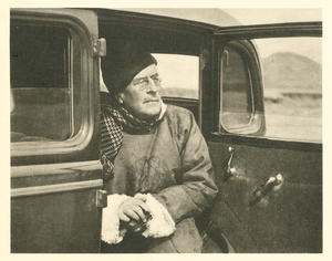 Sven Hedin während seiner vierten Asienexpedition 1927–1935