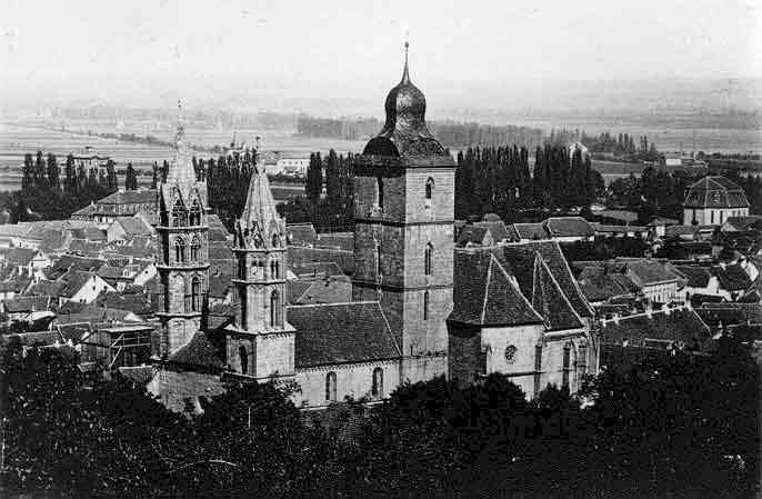 Liebfrauenkirche mit Glockenturm vor 1881