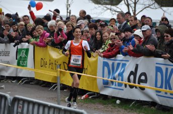 Zieleinlauf der Siegerin